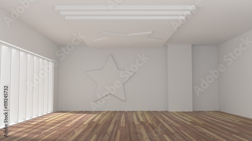 Fototapeta Naklejka Na Ścianę i Meble -  interiors room 3D rendering