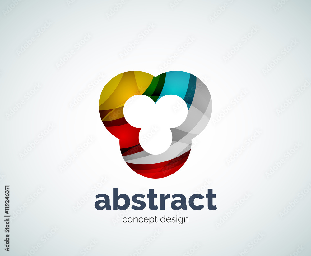Vector abstruse shape logo template Vector abstruse shape logo template