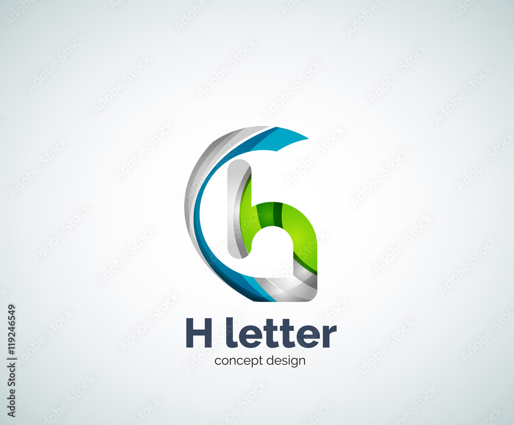 Abstract H geometric letter logo template Abstract H geometric letter logo template