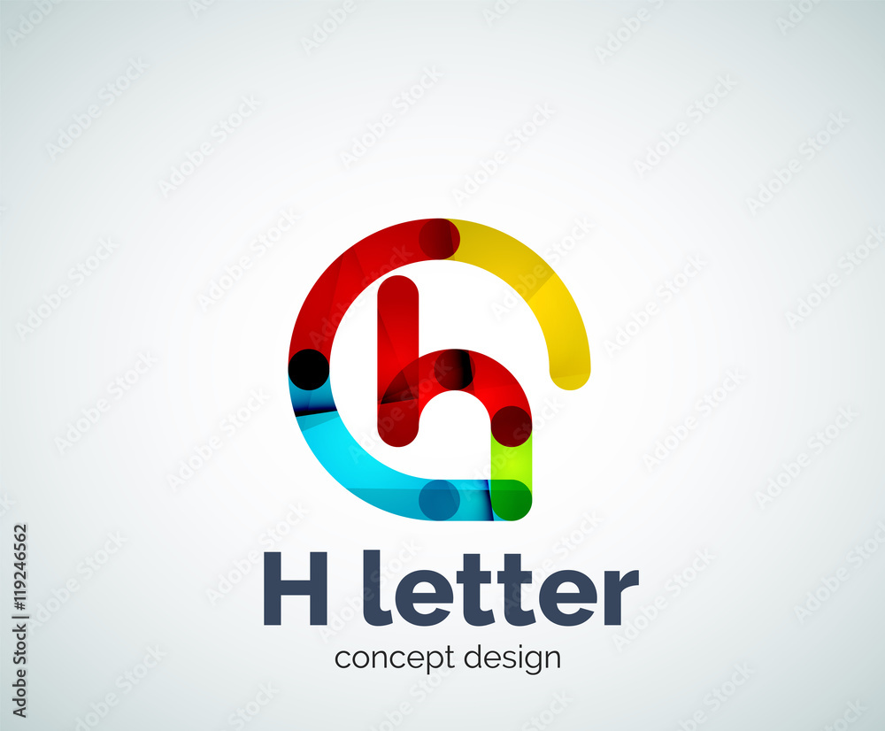 Abstract H geometric letter logo template Abstract H geometric letter logo template