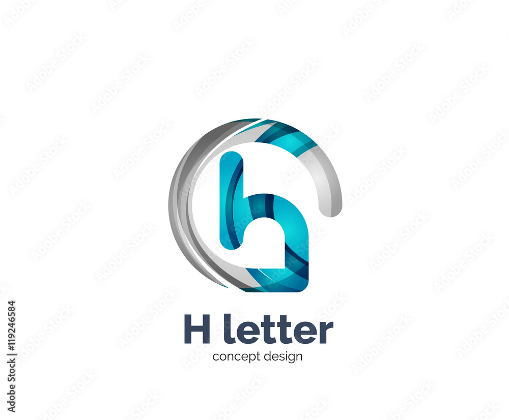 Abstract H geometric letter logo template Abstract H geometric letter logo template