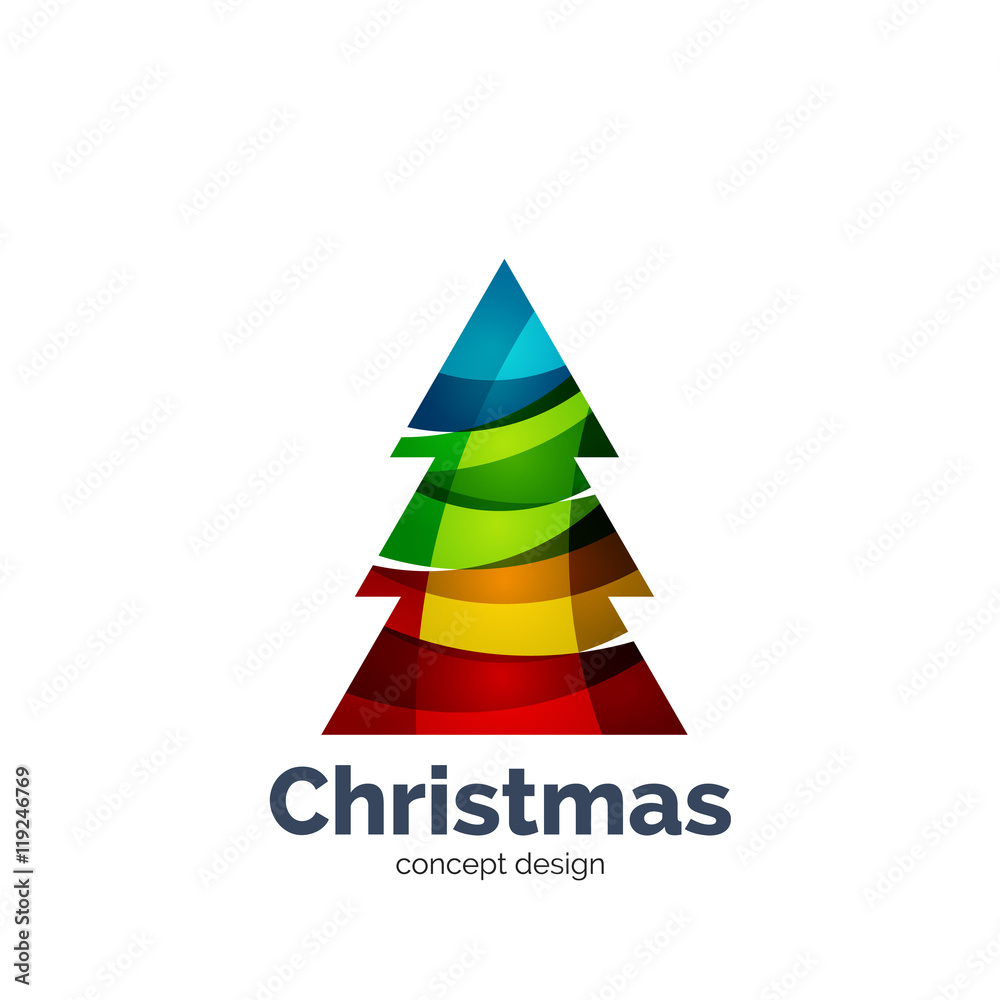 Vector abstract geometric Christmas tree icon Vector abstract geometric Christmas tree icon