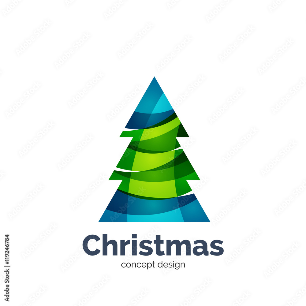 Vector abstract geometric Christmas tree icon Vector abstract geometric Christmas tree icon