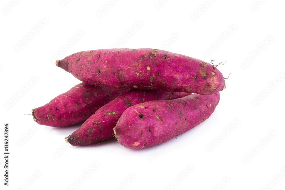 Sweet potato on the white background Sweet potato on the white background