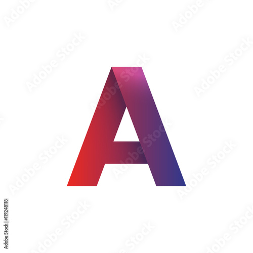 Letter A logo element isolated on white background vector symbol