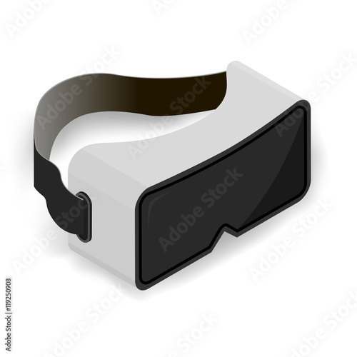 Virtual goggles vector illustration, isometric.
