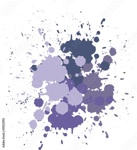 Vector blots lilac background. Blobs and splashes of paint.