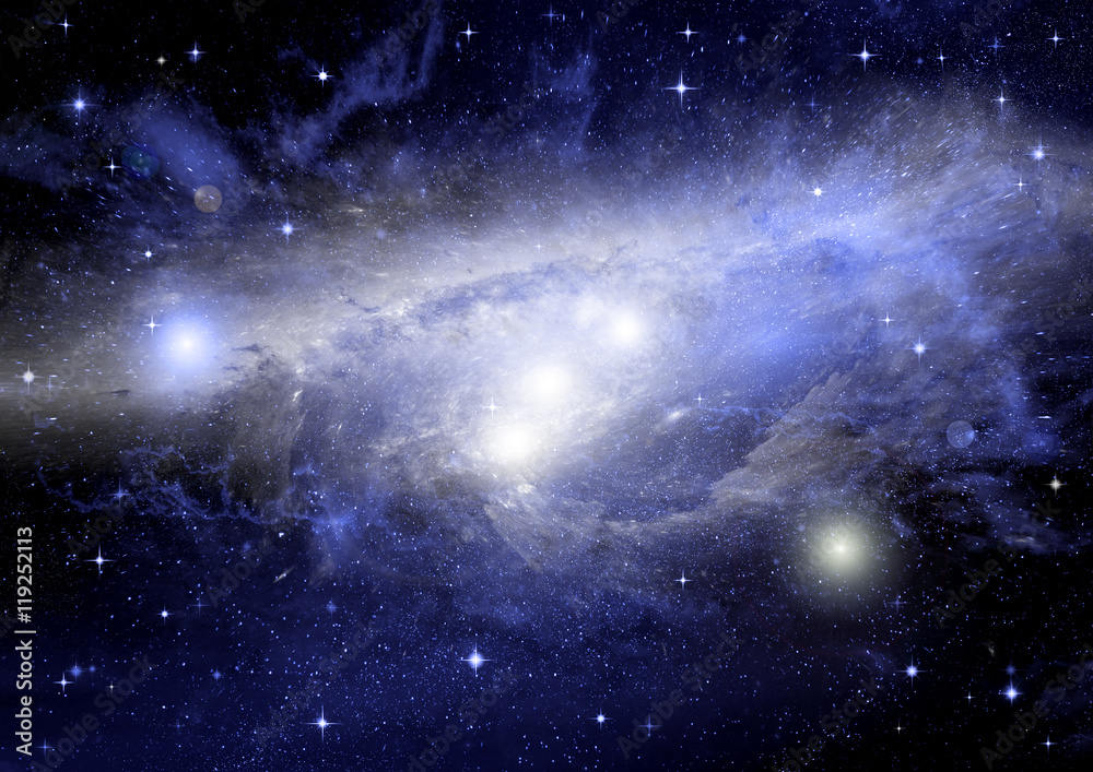 galaxy in a free space galaxy in a free space