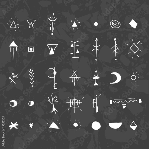 The mystical signs and symbols.