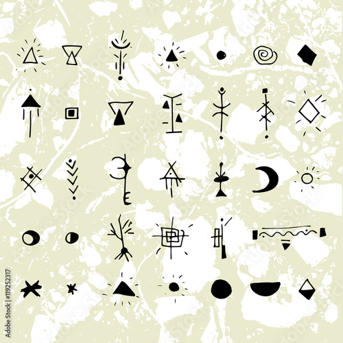 The mystical signs and symbols.