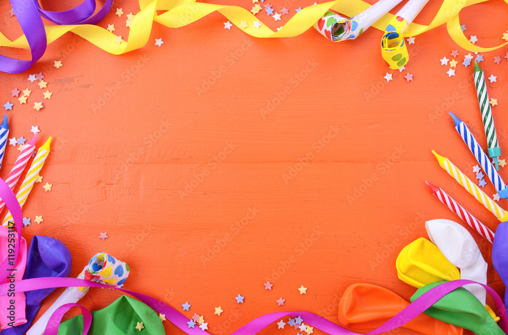 Happy Birthday Party Decorations Background Stock Photo Adobe Stock