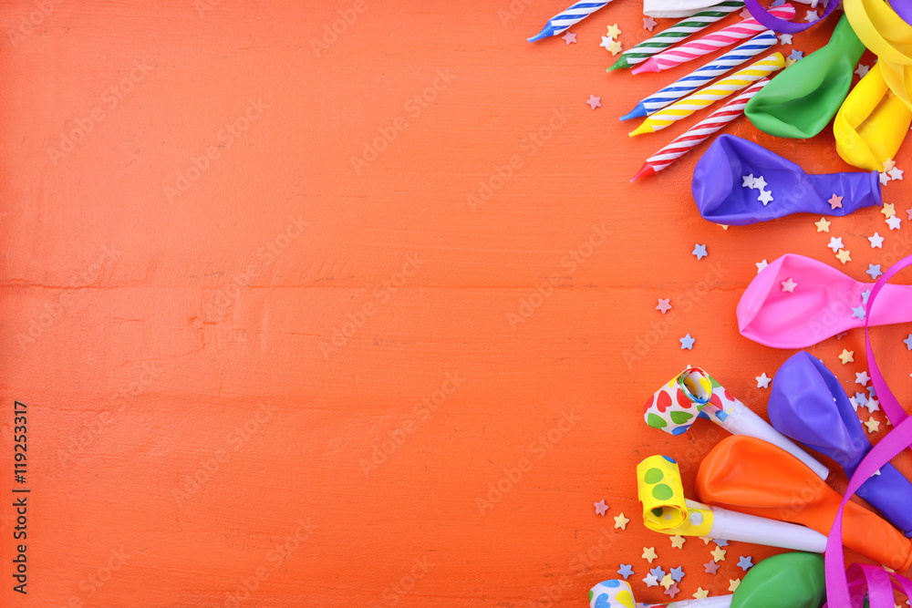 Happy Birthday Party Decorations Background Stock Photo Adobe Stock