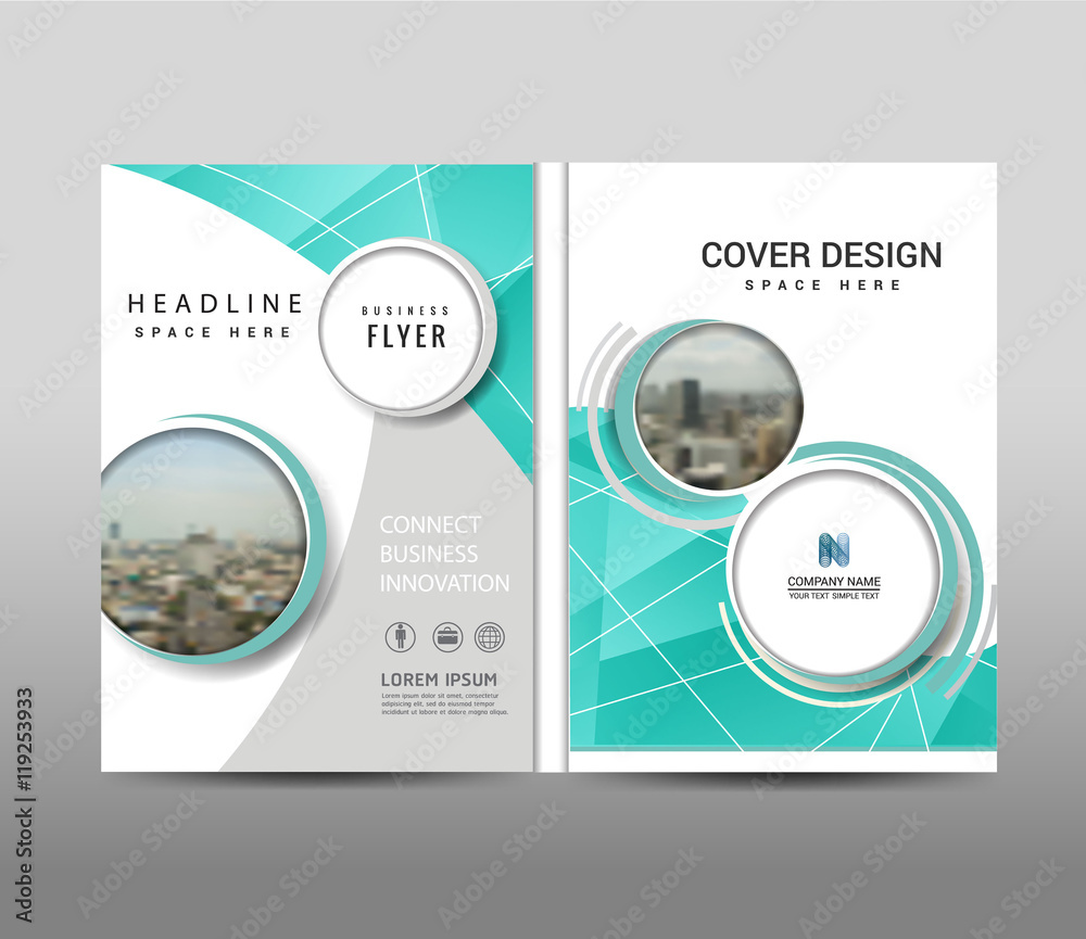 Cover bCircle shape on background.Brochure template layout, cover design, annual report,magazine,Leaflet,presentation background, flyer design. and booklet in A4 with Vector Illustration.