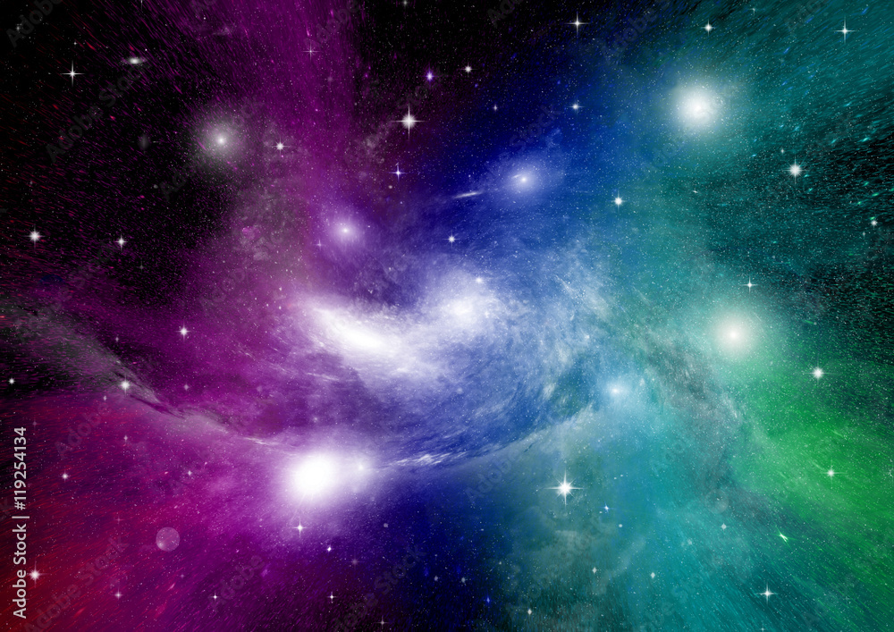 galaxy in a free space