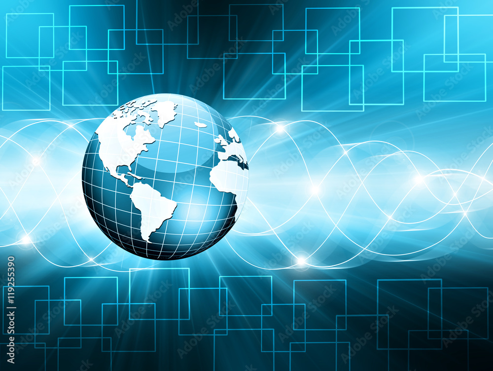 Best Internet Concept of global business. Globe, glowing lines on technological background. Electronics, Wi-Fi, rays, symbols Internet, television, mobile and satellite communicationsblue blur Best Internet Concept of global business. Globe, glowing lines on technological background. Electronics, Wi-Fi, rays, symbols Internet, television, mobile and satellite communicationsblue blur