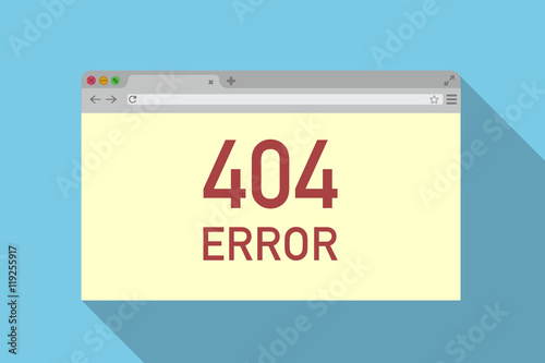 Simple browser window on blue background