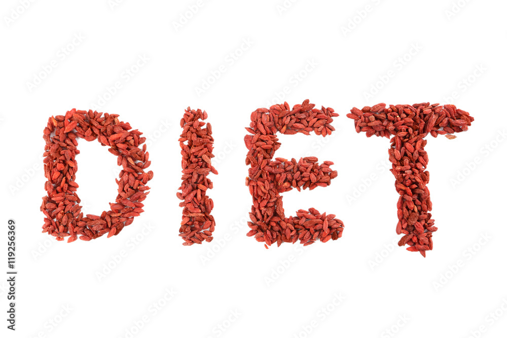 Dry goji berries isolated on a white Dry goji berries isolated on a white