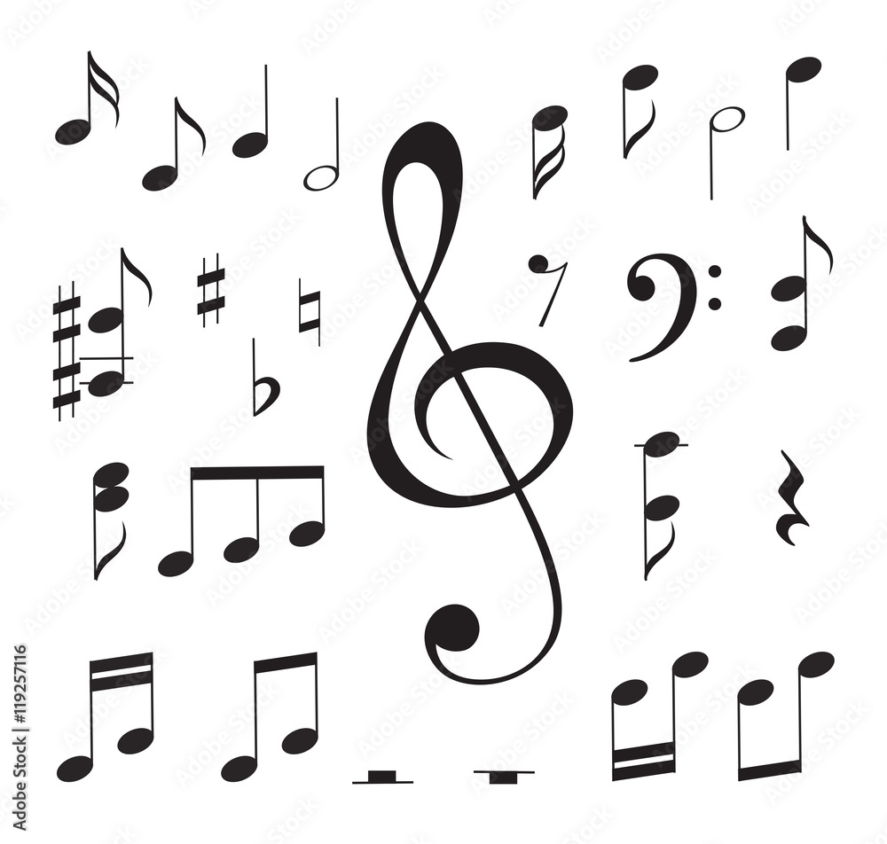 Music notes. Vector illustration. Music notes. Vector illustration.