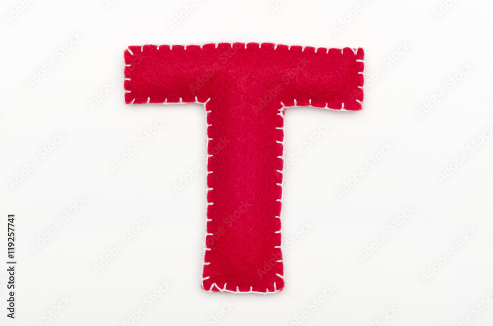 Obraz premium フェルトのアルファベット T