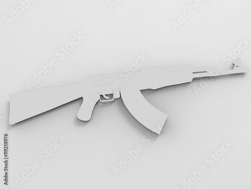 Kalashnikov AK-47 on background. Paint ready. photo