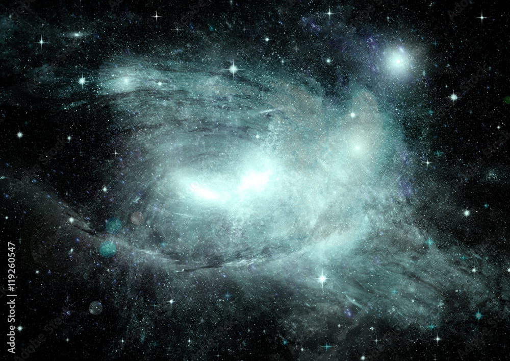 Naklejka premium galaxy in a free space