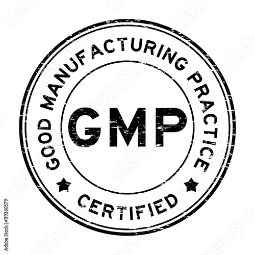 Grunge black GMP certified rubber stamp