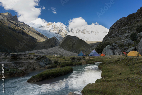 camping in the Peruvian Andes