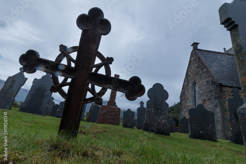 Friedhof nahe Ballaculish, Highlands, Schottland photo