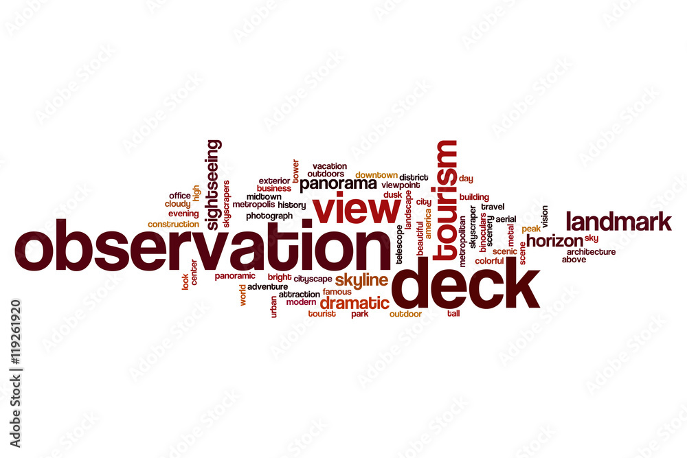 Observation deck word cloud