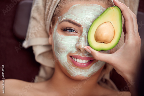 Avocado facial mask photo