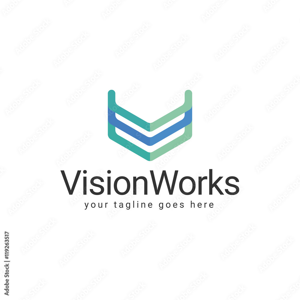 Vision Works Logo Template Stock Vector Adobe Stock