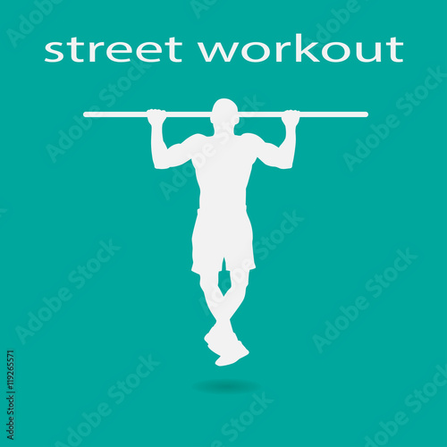 Man practice street workout