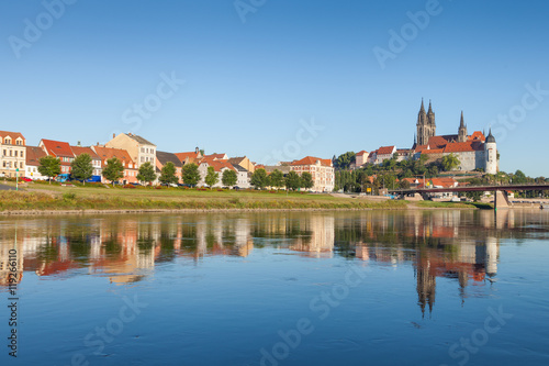 Stadtansicht Meißen mit Elbe