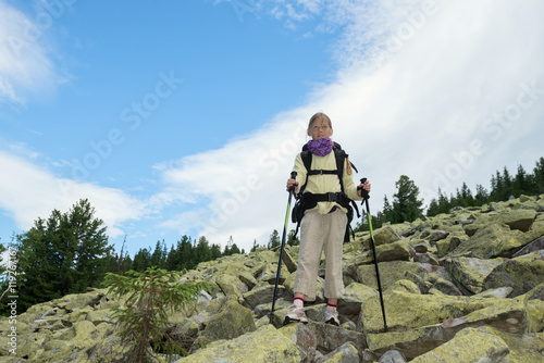 Cool hiker teenager