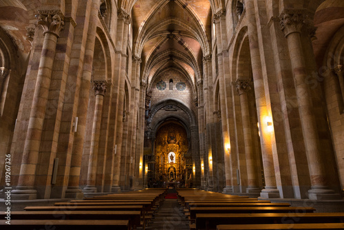 Columns and main nave of the Basilica of San Vicente