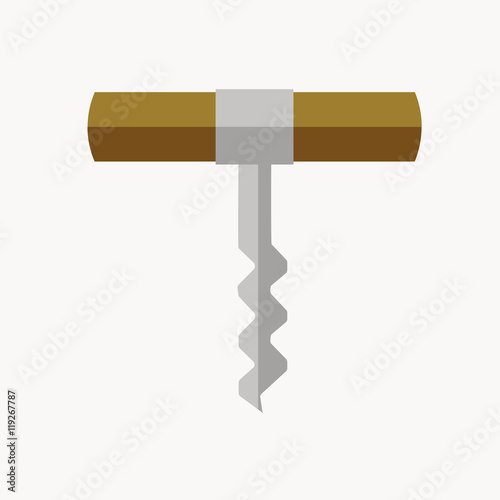 Corkscrew icon in a flat design photo