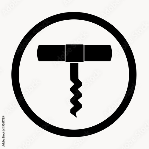 Corkscrew icon in a flat design photo