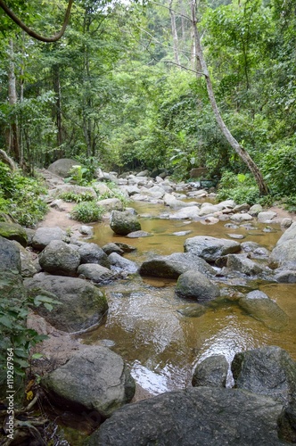 Wallpaper Mural chan ta then waterfall in Bang Phra, Sriracha, Chonburi, Thailand. Torontodigital.ca