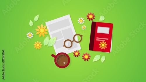 Warm & positive spring illustration