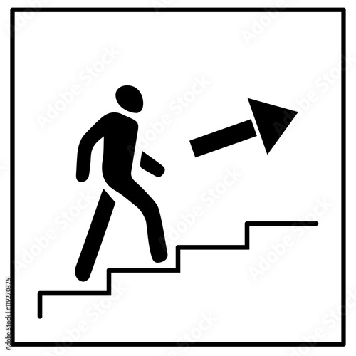 Stairs up icon
