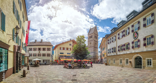 Zell am See town square with church, Salzburger Land, Austria photo