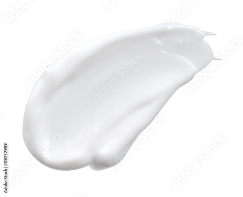 white cosmetic face cream isolated