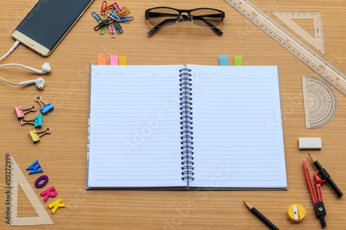 office desk tools for work photo