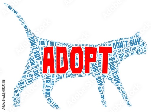Adopt Cat word cloud.