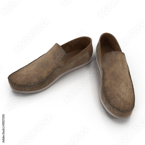 The man's shoes isolated on white 3D Illustration
