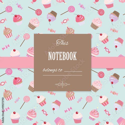 Cute template for scrapbook girly design.