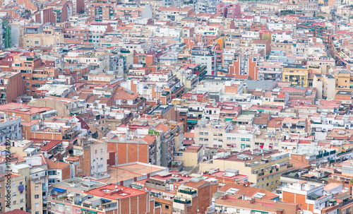 Aerial view of suburb of Barcelona