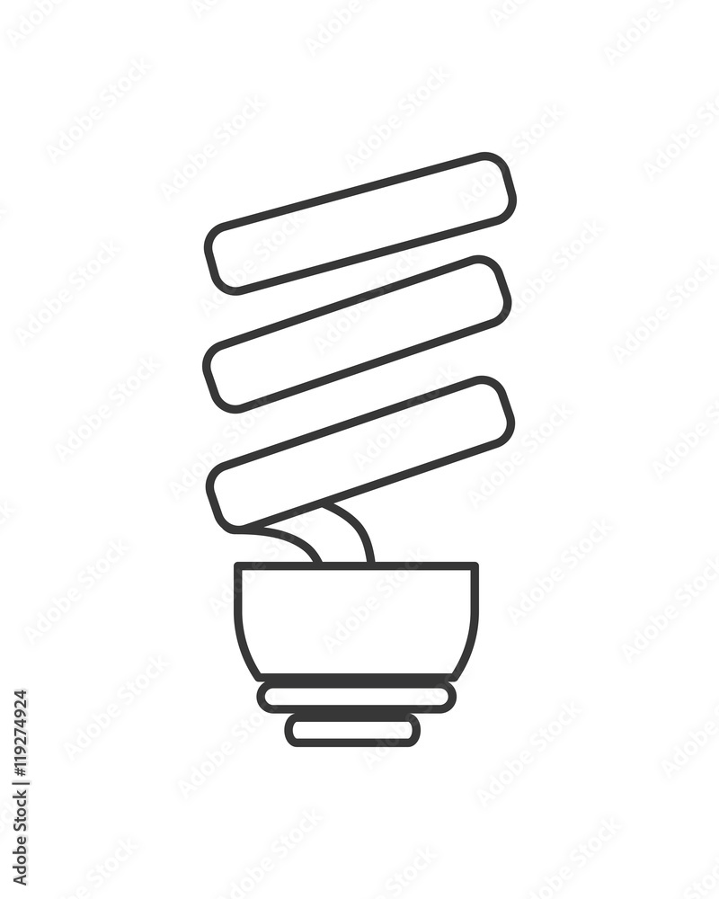 light bulb power energy electricity illumination icon. Flat and isolated design. Vector illustration light bulb power energy electricity illumination icon. Flat and isolated design. Vector illustration