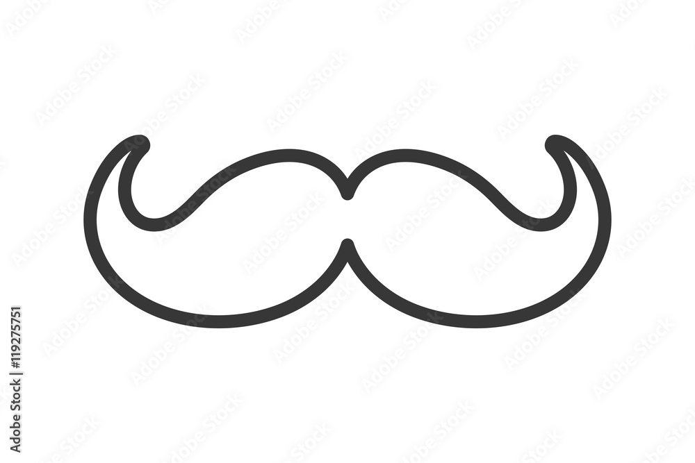 mustache man male fashion hair style icon. Flat and isolated design. Vector illustration mustache man male fashion hair style icon. Flat and isolated design. Vector illustration