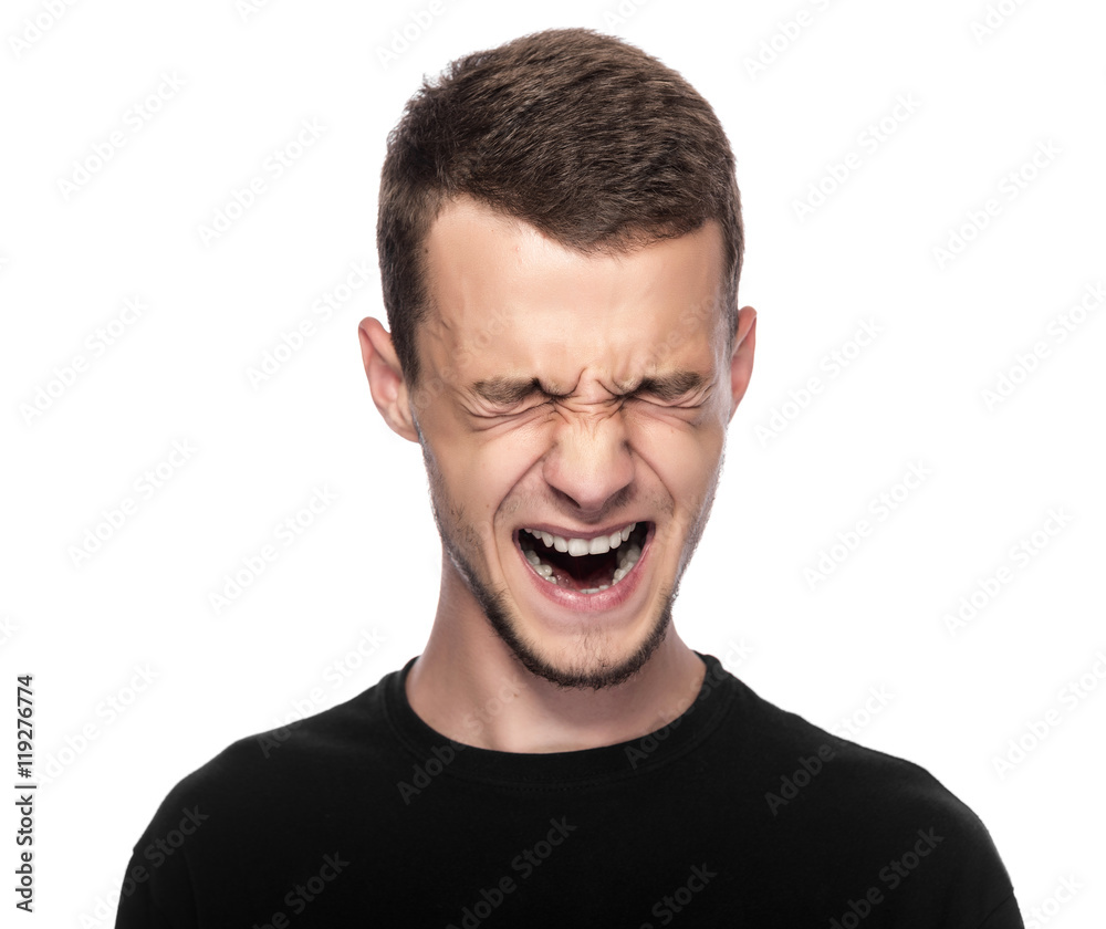 Obraz premium Man screaming angry.